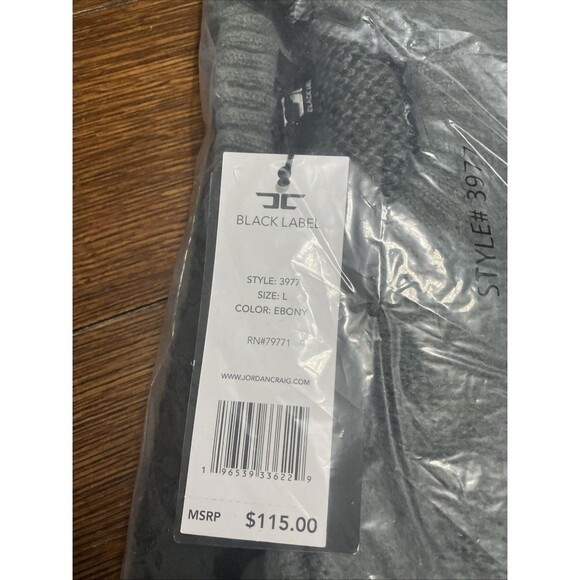 Men’s Jordan Craig Size L Ebony Grey Inferno Crewneck Sweater Flames NWT - Picture 4 of 4